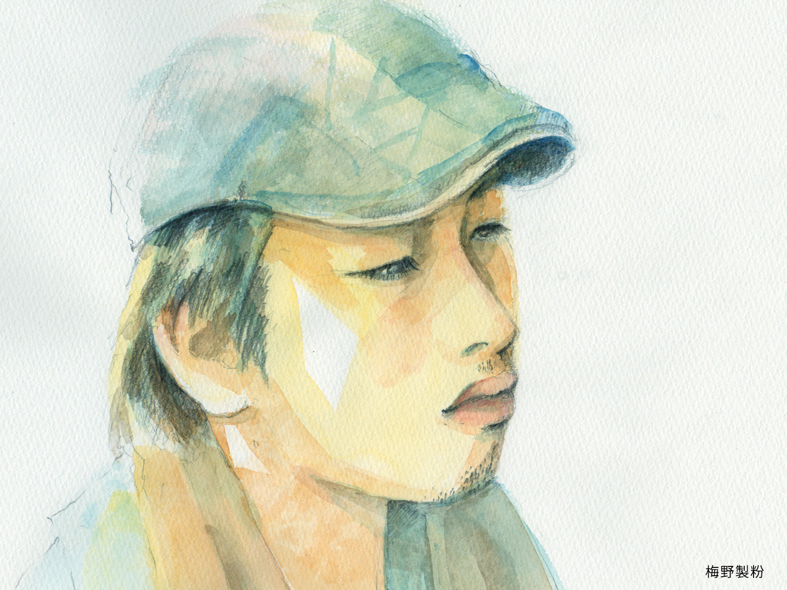 似顔絵｜透明水彩絵の具