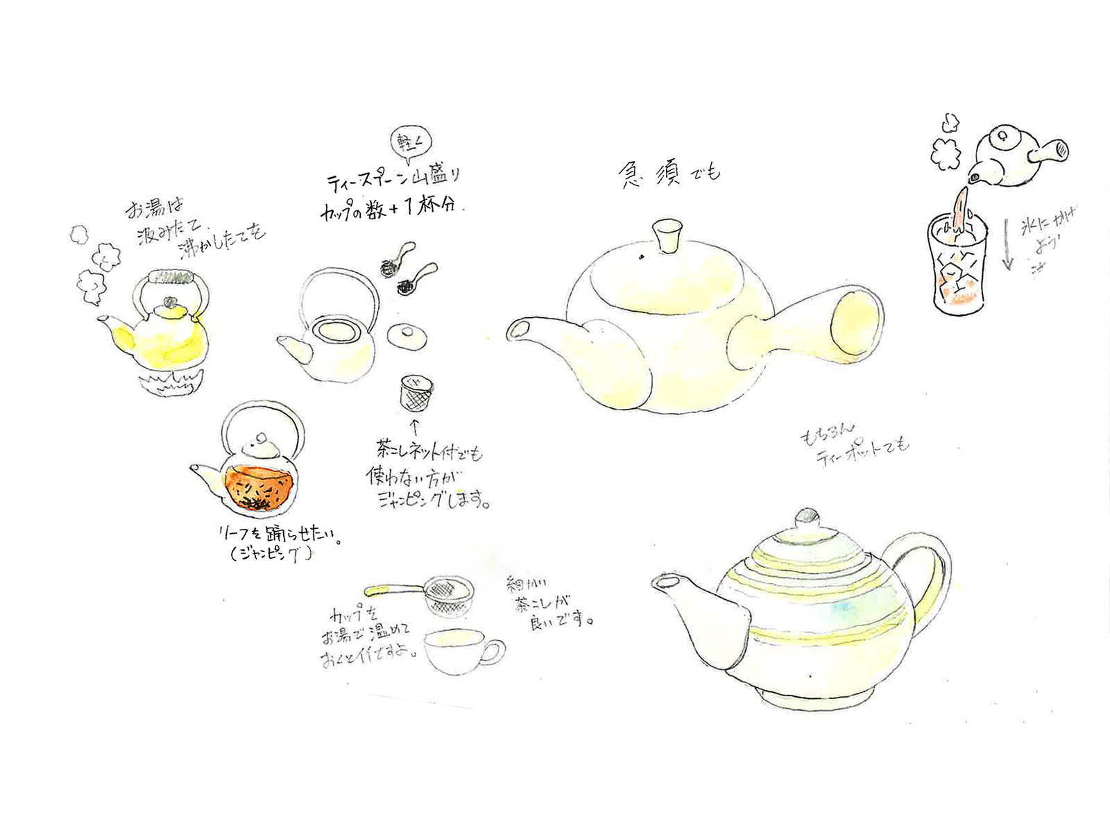 挿絵：手描きイラスト